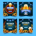 flat oktoberfest banner collection vector design illustration