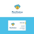 Flat Online banking Logo and Visiting Card Template. Busienss Concept Logo Design