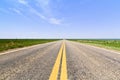 Flat open road in Colorado