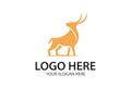 Orange Color Elegant Luxury Deer Logo Design