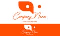 Orange Color Simple Negative Space Mask Logo Design Royalty Free Stock Photo