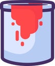 Flat Outline Hazardous Waste Paint Can Icon