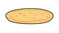 Flat Oval Bread or Pizza Base Icon for Culinary Creations, vector design Generative AI Royalty Free Stock Photo