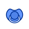 Flat pacifier icon