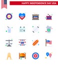 Flat Pack of 16 USA Independence Day Symbols of bottle; independence; drum; holiday; day