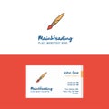 Flat Paint brush Logo and Visiting Card Template. Busienss Concept Logo Design