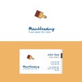 Flat Paint brush Logo and Visiting Card Template. Busienss Concept Logo Design