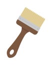 Flat paint brush for walls semi flat color vector object
