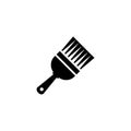 Flat paintbrush vector icon