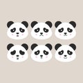 Flat Panda Heads