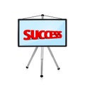 Flat panel with succcess Royalty Free Stock Photo