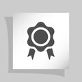 Flat paper cut style icon of seal Royalty Free Stock Photo