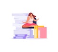 Flat Paper Work Icon Royalty Free Stock Photo