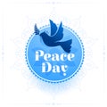 flat peace day background with dove and olive design vector illustration