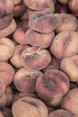 Flat peaches as a background Royalty Free Stock Photo