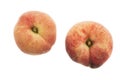 Flat Peaches Isolated Royalty Free Stock Photo