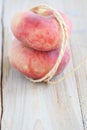 Flat peaches Royalty Free Stock Photo