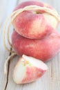 Flat peaches Royalty Free Stock Photo