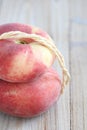 Flat peaches Royalty Free Stock Photo