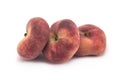 Flat peaches on a white background Royalty Free Stock Photo