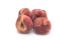 Flat peaches on a white background Royalty Free Stock Photo