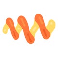 Flat Peeled Orange Fruit Peel Icon