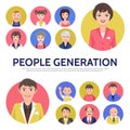 Flat People Generation Avatars Composition