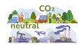Flat people help save CO2 neutral and eco balance