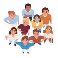 Flat People Top View Royalty Free Stock Photo