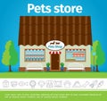Flat Pets Shop Colorful Template