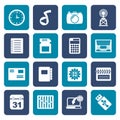 Flat Phone Performance, Internet and Office Icons Royalty Free Stock Photo