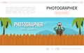 Flat Photography Landing Page Concept