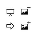 Flat picture presentation icons