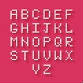 Flat Pixel Alphabet