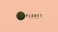 Flat Planet Logo Template Vector