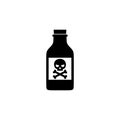 Flat poison bottle icon isolated on white background Royalty Free Stock Photo