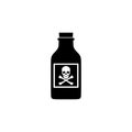 Flat poison bottle icon isolated on white background Royalty Free Stock Photo