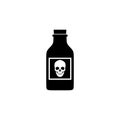 Flat poison bottle icon isolated on white background Royalty Free Stock Photo