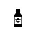 Flat poison bottle icon isolated on white background Royalty Free Stock Photo