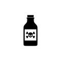 Flat poison bottle icon isolated on white background Royalty Free Stock Photo