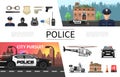 Flat Police Elements Concept