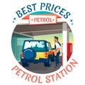 Flat Poster Offers Best Prices on Petrol Station