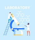 Flat Presentation for Modern Scientific Laboratory Royalty Free Stock Photo