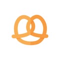 Flat pretzel icon.