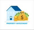 Flat property investment for concept design. Vector illustration design