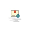 Flat Protected document Icon. Vector