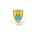 Flat Protected Icon. Vector