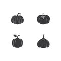Flat pumkin design logo illustrations vector template Royalty Free Stock Photo
