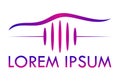 Purple Color Cars Automotive Wave Logo Design