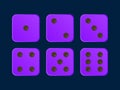 Purple color Vector Dice